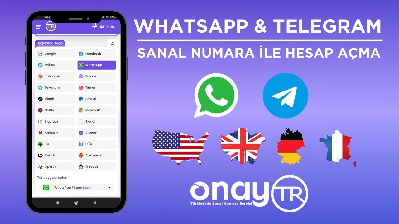 Sanal Numara Kullanarak WhatsApp ve Telegram Hesabı Açma Görseli