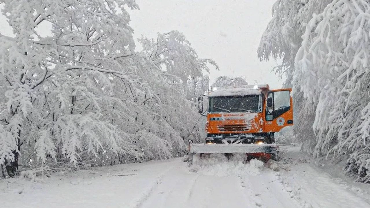 Van’da kar yağışı 85 yolu kapattı! Görseli
