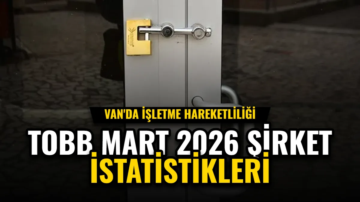 TOBB Mart 2026 Şirket İstatistikleri: Van'da İşletme Hareketliliği Görseli