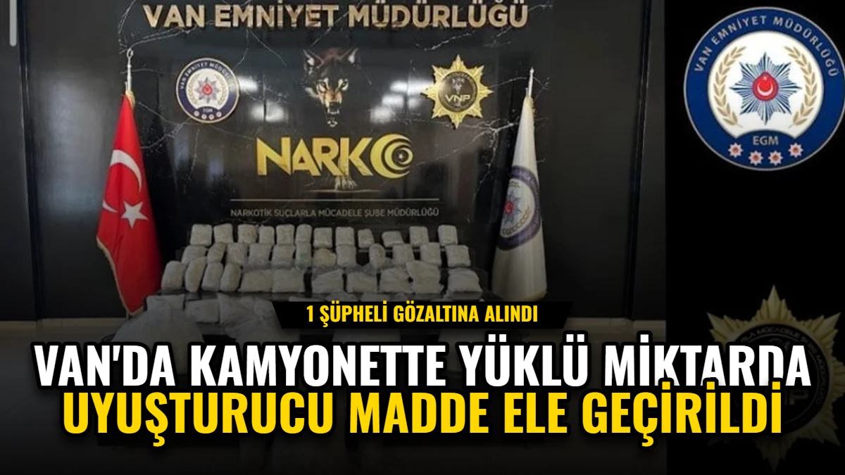 Van'da Kamyonette Yüklü Miktarda Uyuşturucu Madde Ele Geçirildi Görseli