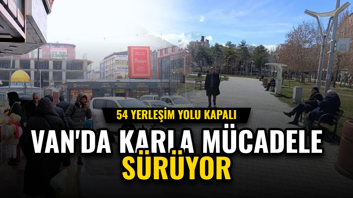 Van'da Karla Mücadele Sürüyor: 54 Yerleşim Yolu Kapalı Görseli