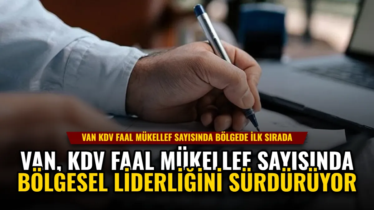 Van, KDV Faal Mükellef Sayısında Bölgesel Liderliğini Sürdürüyor Görseli