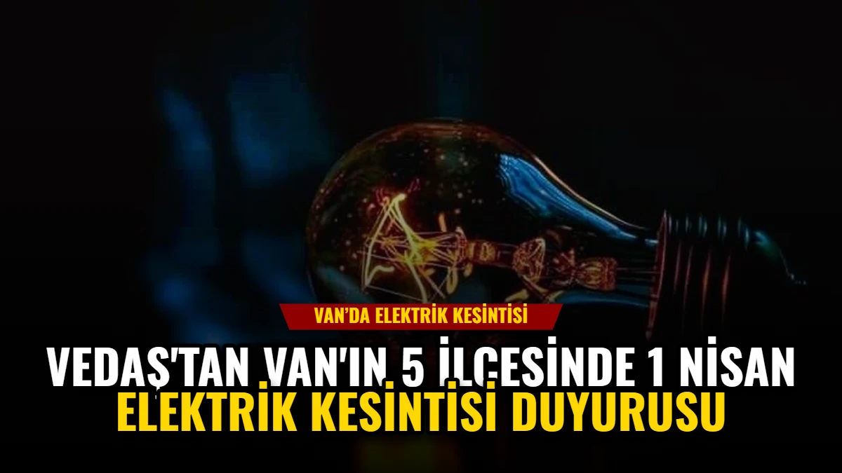 VEDAŞ'tan Van'ın 5 İlçesinde 1 Nisan Elektrik Kesintisi Duyurusu Görseli